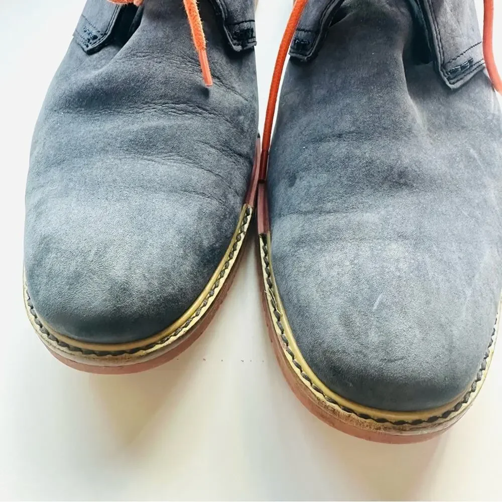 MENS COLE HAAN Navy Blue Suede Leather Chukka Ankle Boots Lace Up Shoes 8.5